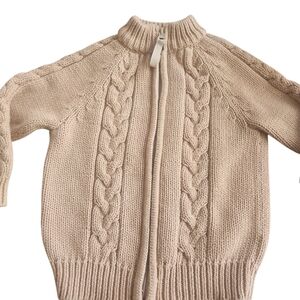 Greendog Full Zip Cardigan 4T Khaki Cable Knit Sweater